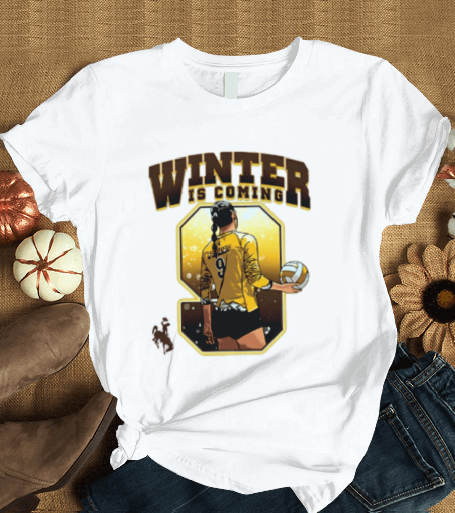 Emma Winter 9 Is Coming Wyoming Cowboys NCAA Women's Volleyball T-Shirt