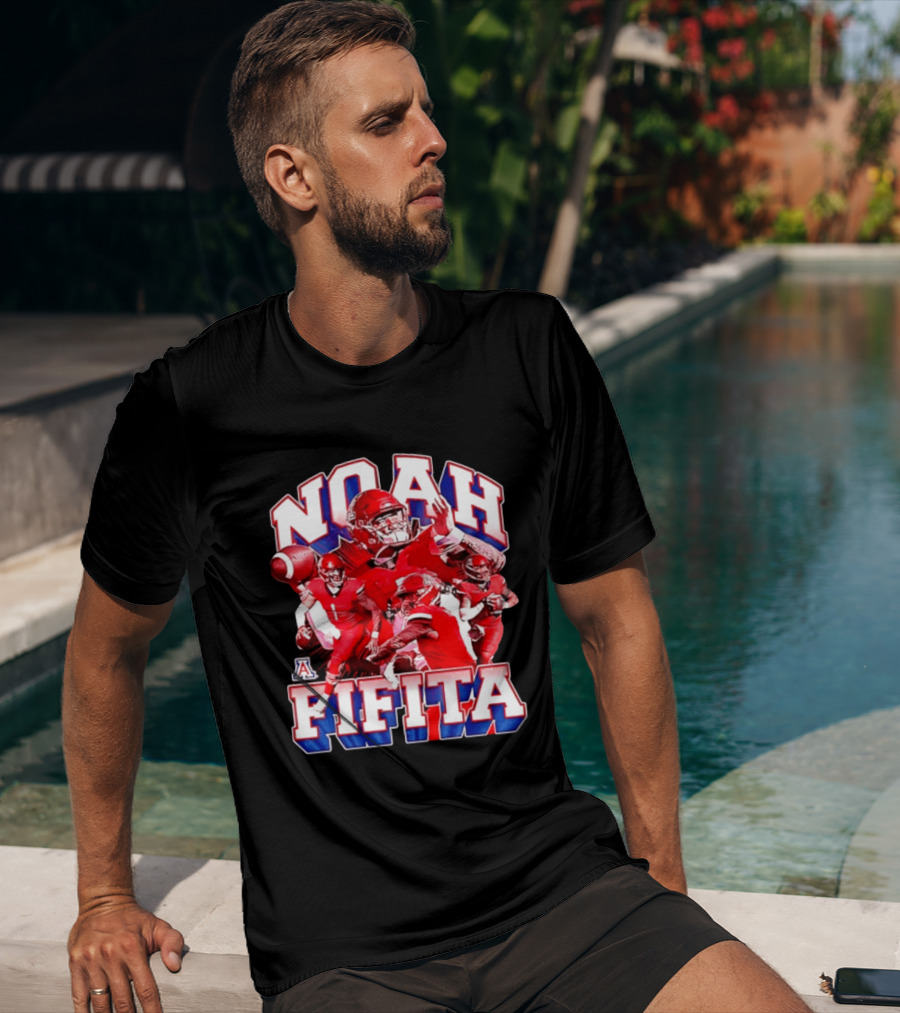 Noah Fifita 1 Arizona Wildcats NCAA Football Player Action Collage T-Shirt
