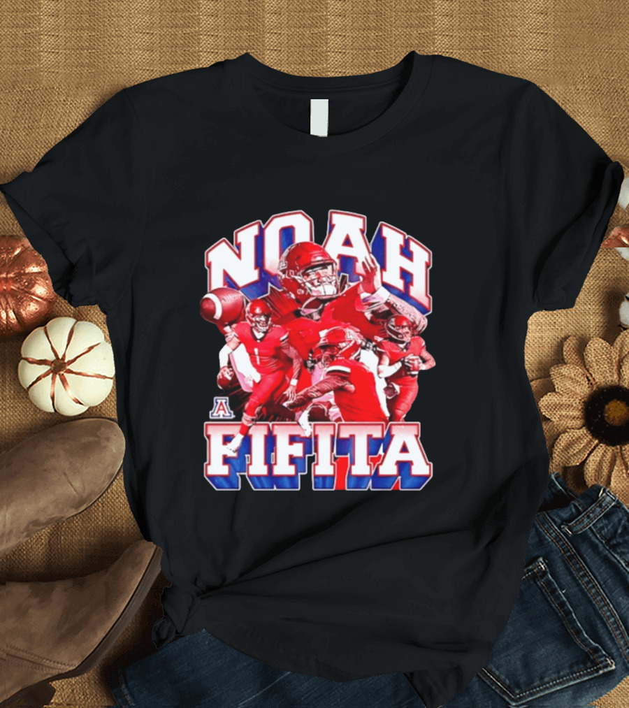 Noah Fifita 1 Arizona Wildcats NCAA Football Player Action Collage T-Shirt