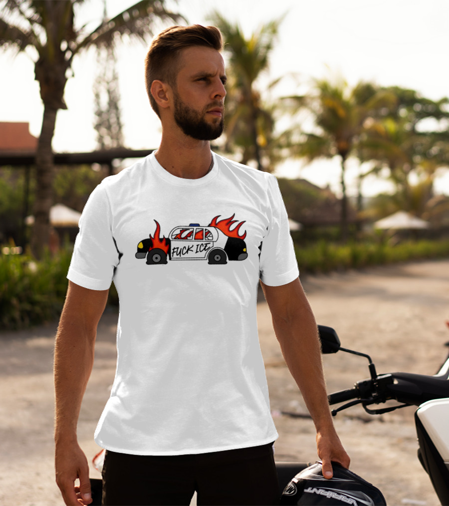 Fuck Ice Burning Police Car Protest Activism T-Shirt