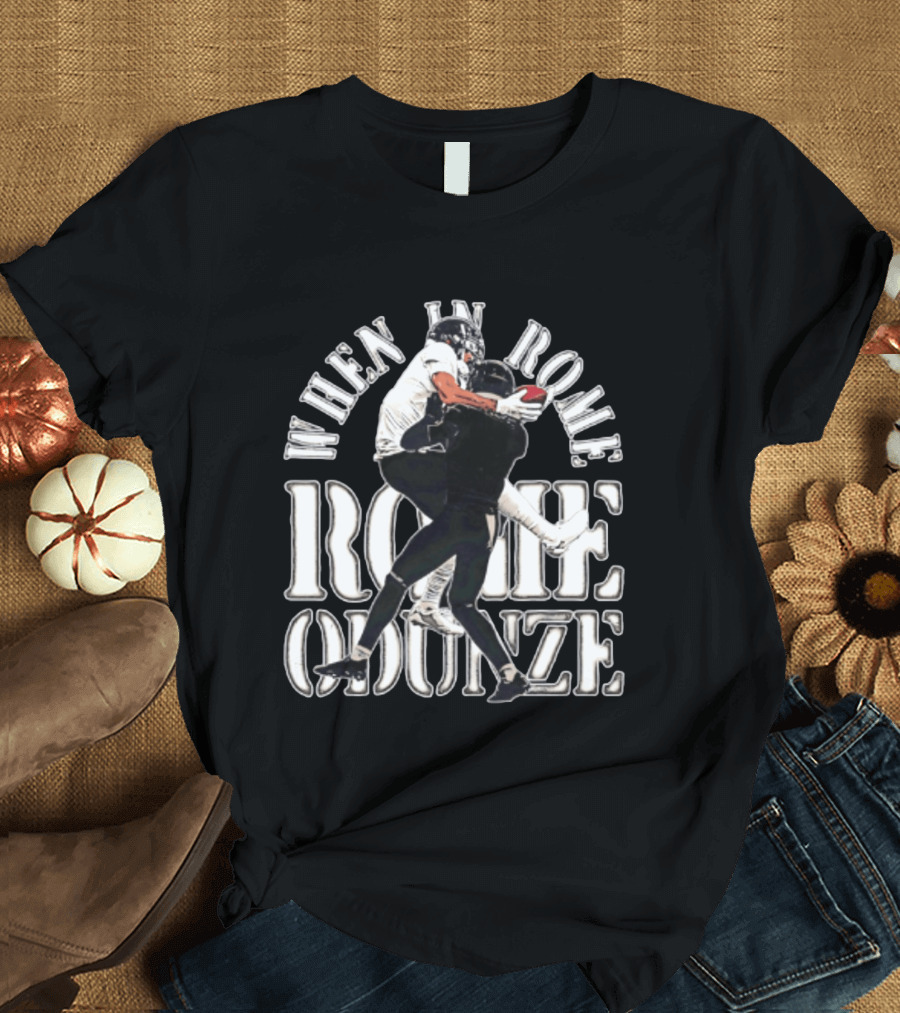 When In Rome Odunze Chicago Bears Football Sports Fan Gear T-Shirt