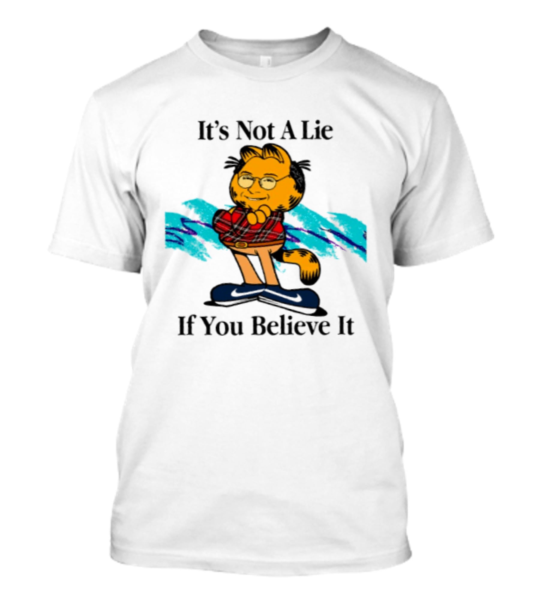George Costanza Garfield Mashup It's Not A Lie If You Believe It T-Shirt
