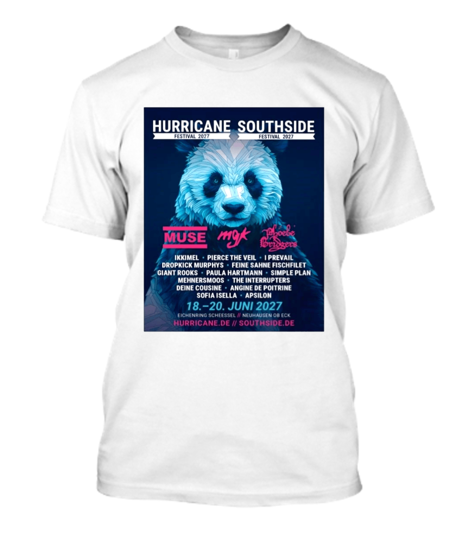 Hurricane Southside Festival 2027 Muse MGK Phoebe Bridgers Ikkimel June 18 20 Eichenring Scheessel Neuhause Ob Eck T-Shirt