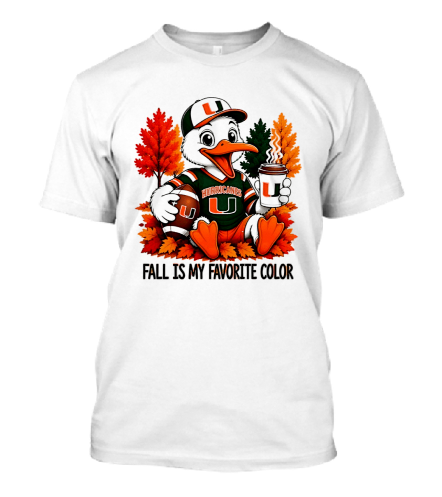 Miami Hurricanes Fall Is My Favorite Color NCAA Football T-Shirt