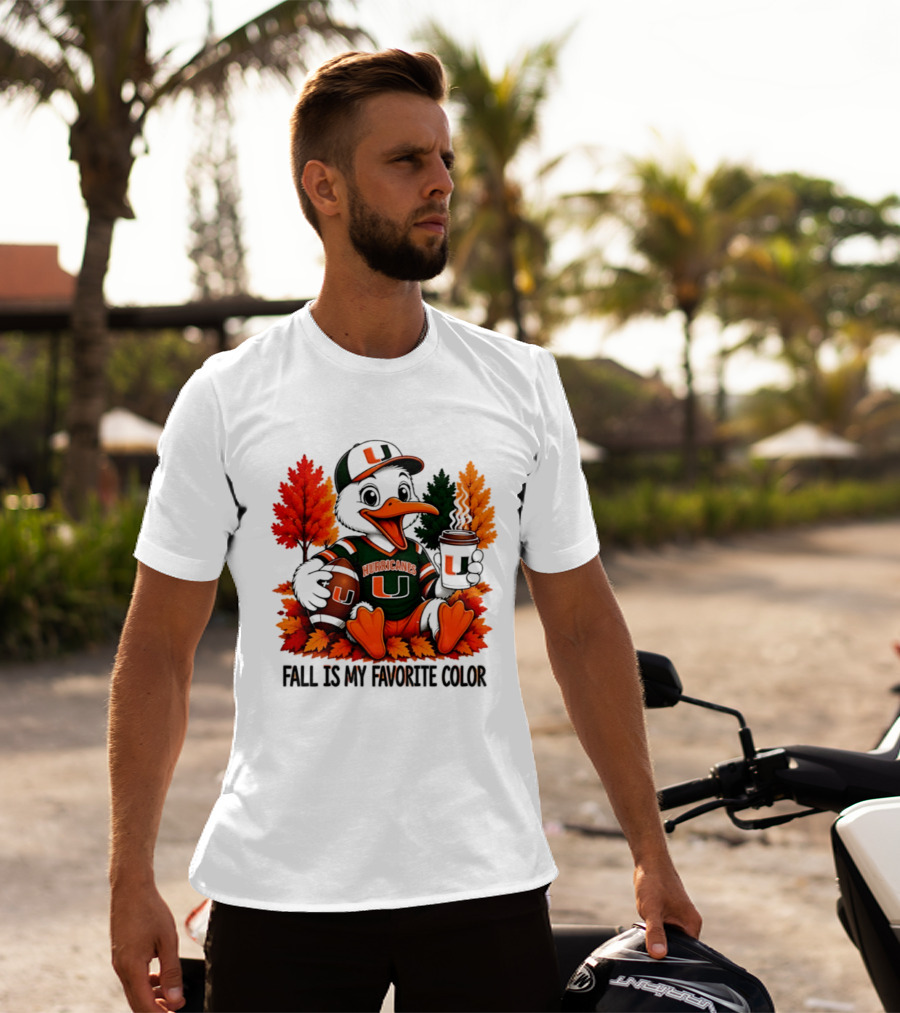 Miami Hurricanes Fall Is My Favorite Color NCAA Football T-Shirt
