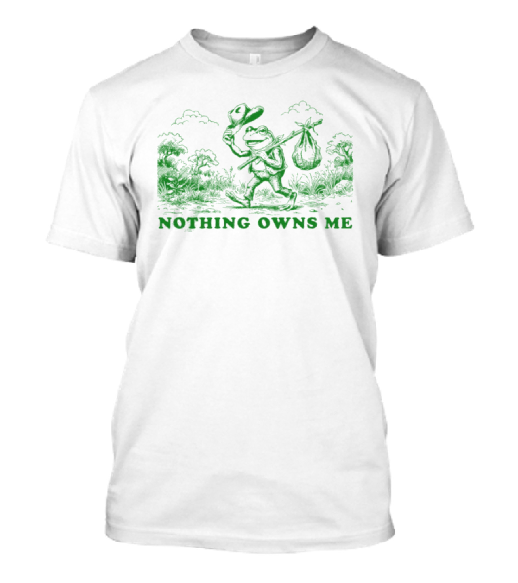 Nothing Owns Me Frog Hobo Wanderer Adventure T-Shirt
