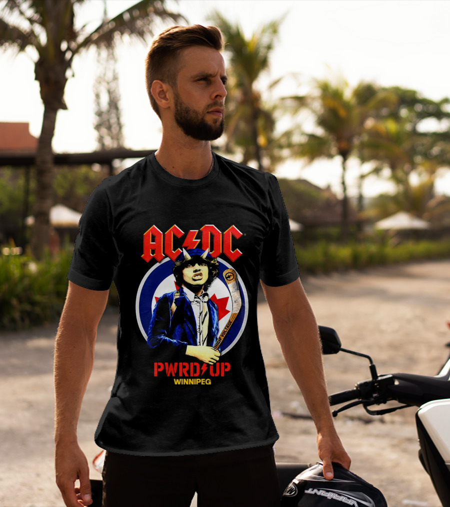 ACDC PWR Up Tour Winnipeg 2026 Hockey Theme Event T-Shirt