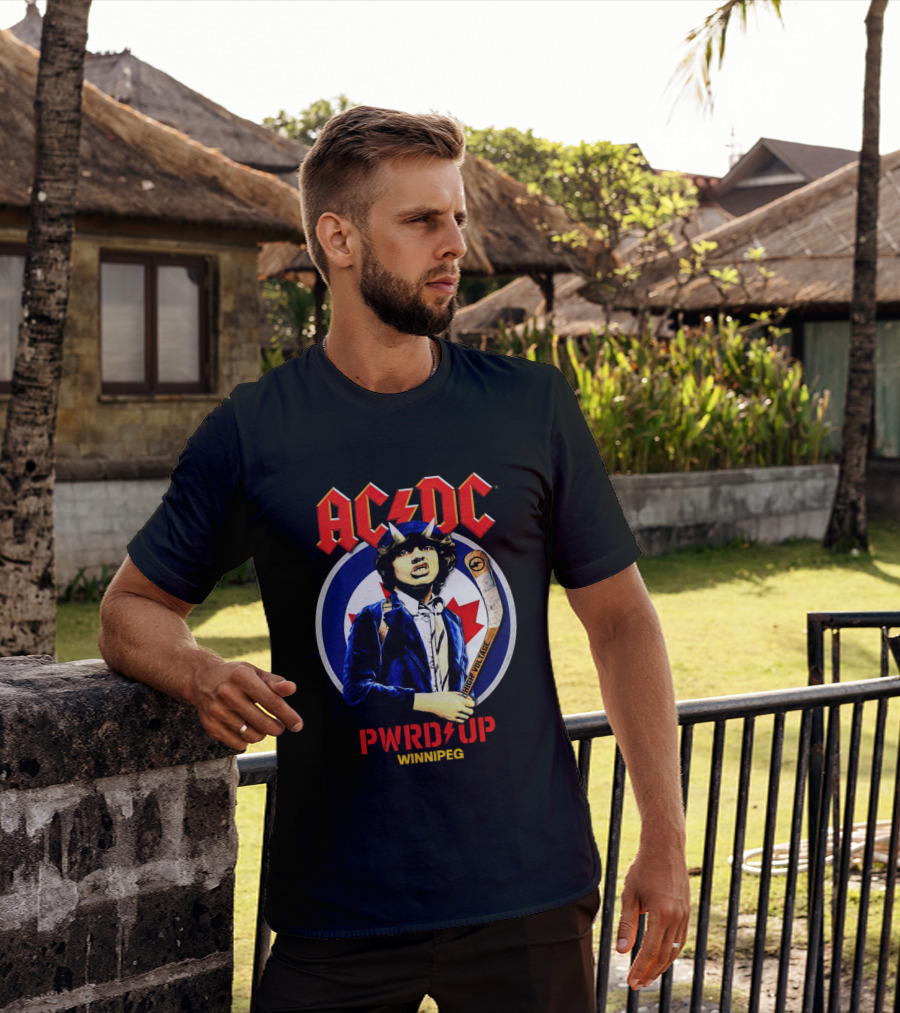 ACDC PWR Up Tour Winnipeg 2026 Hockey Theme Event T-Shirt