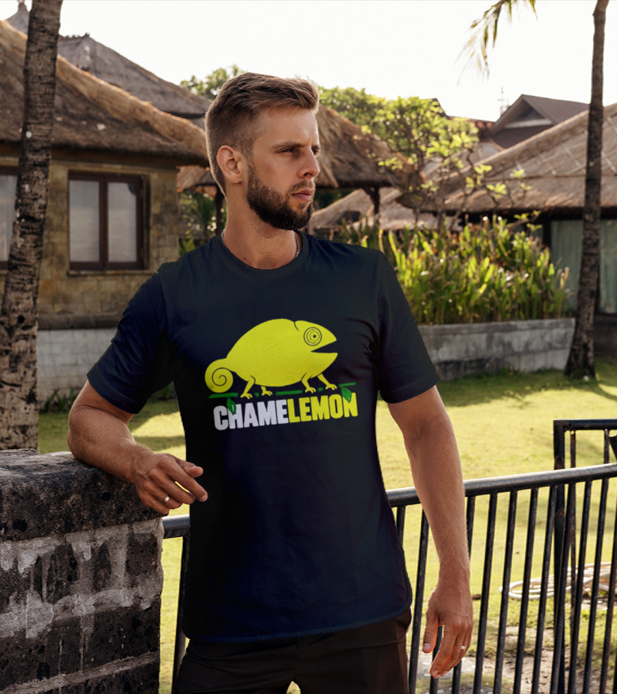 Chamelemon Chameleon Lemon Blend With Leaf Accent T-Shirt