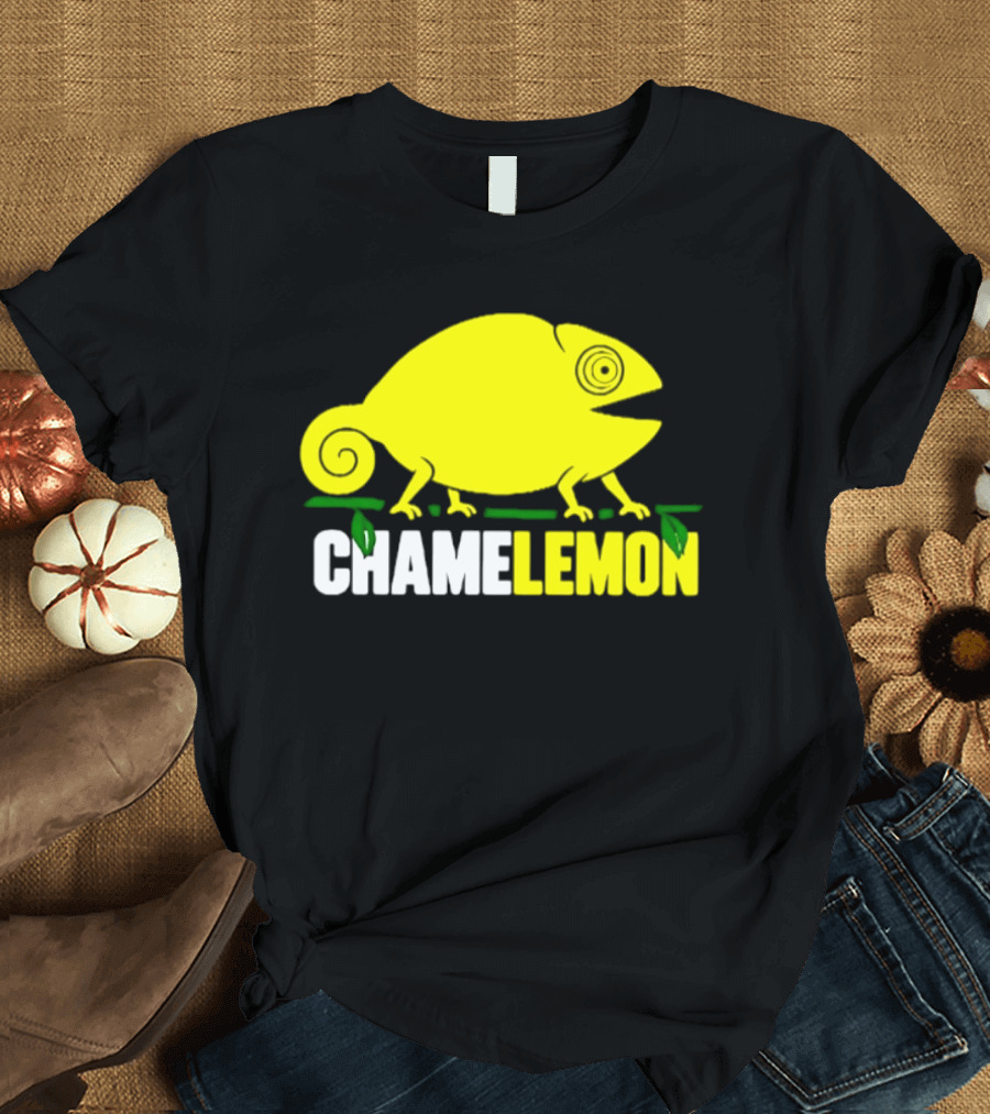 Chamelemon Chameleon Lemon Blend With Leaf Accent T-Shirt