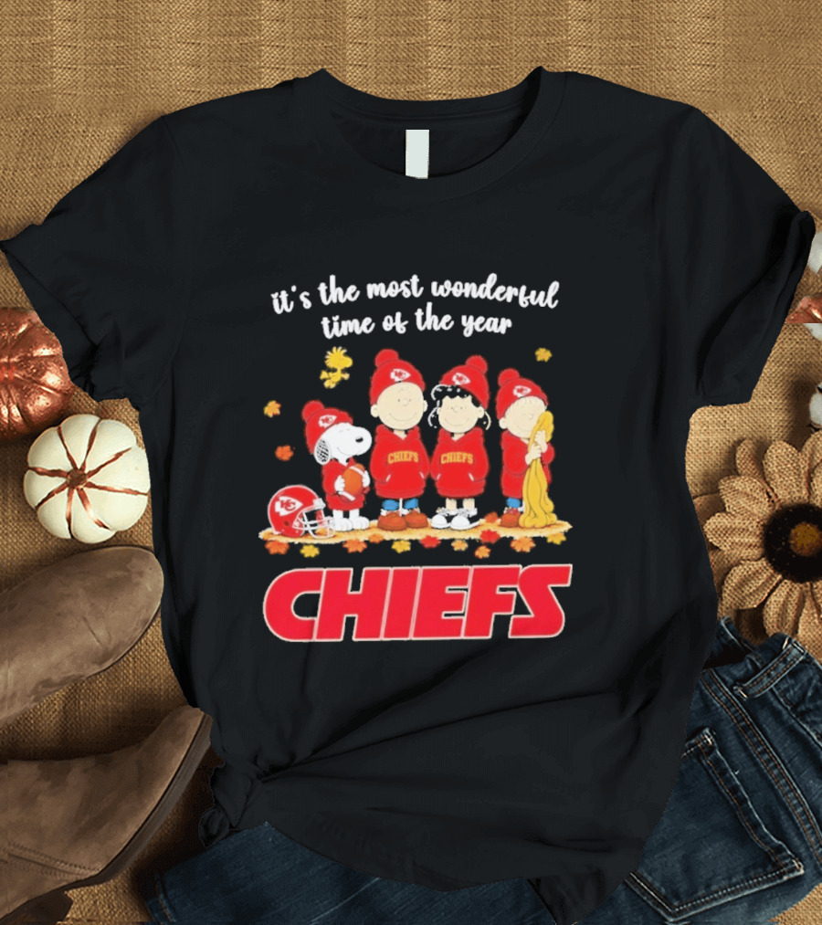 It's The Most Wonderful Time Peanuts Chiefs Halloween 2026 T-Shirt