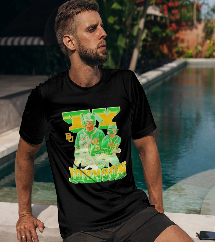 Ty Johnson Baylor Bears 23 NCAA Baseball BU T-Shirt