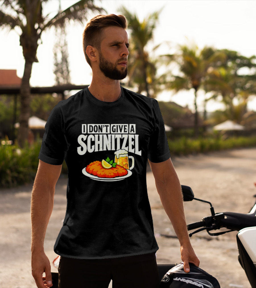I Don't Give A Schnitzel German Beer Food Plate T-Shirt