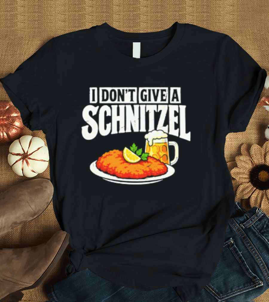 I Don't Give A Schnitzel German Beer Food Plate T-Shirt