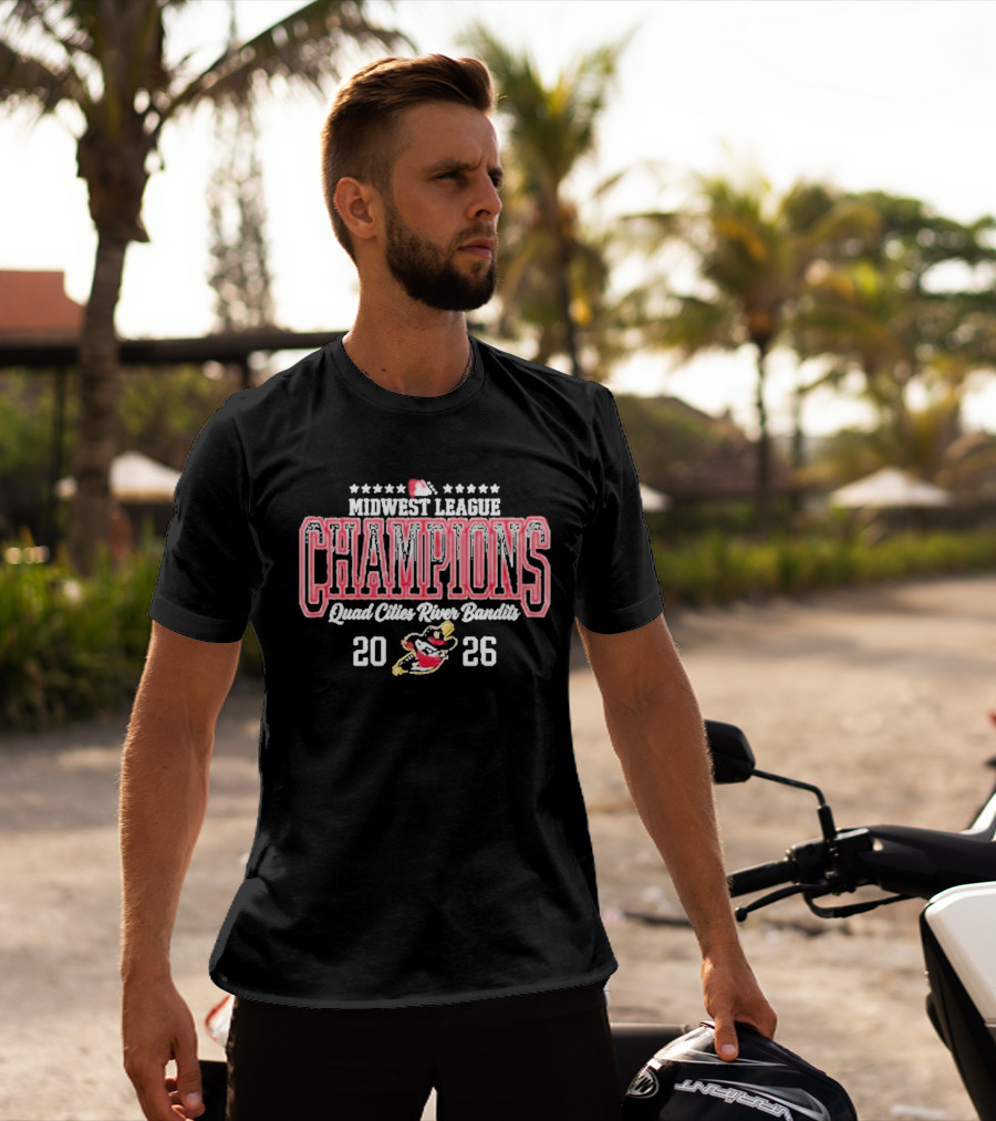 Midwest League Champions Quad Cities River Bandits 2026 T-Shirt
