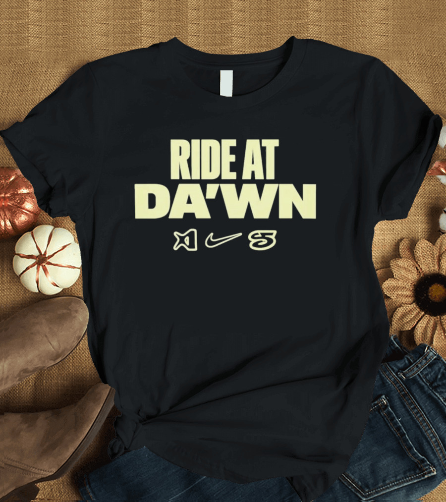 Ride At DA'WN Travis Scott Nike Cactus Jack Collaboration T-Shirt