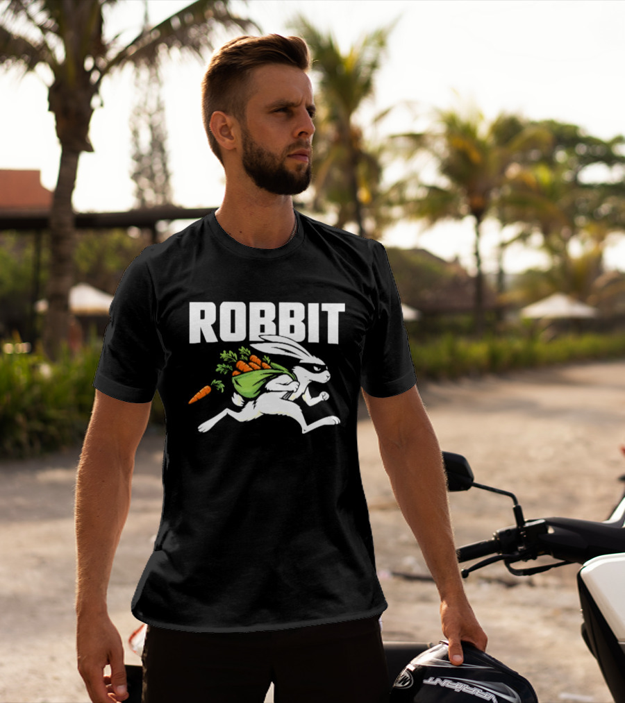 Robbit Rabbit Thief Robber Bunny With Carrots T-Shirt