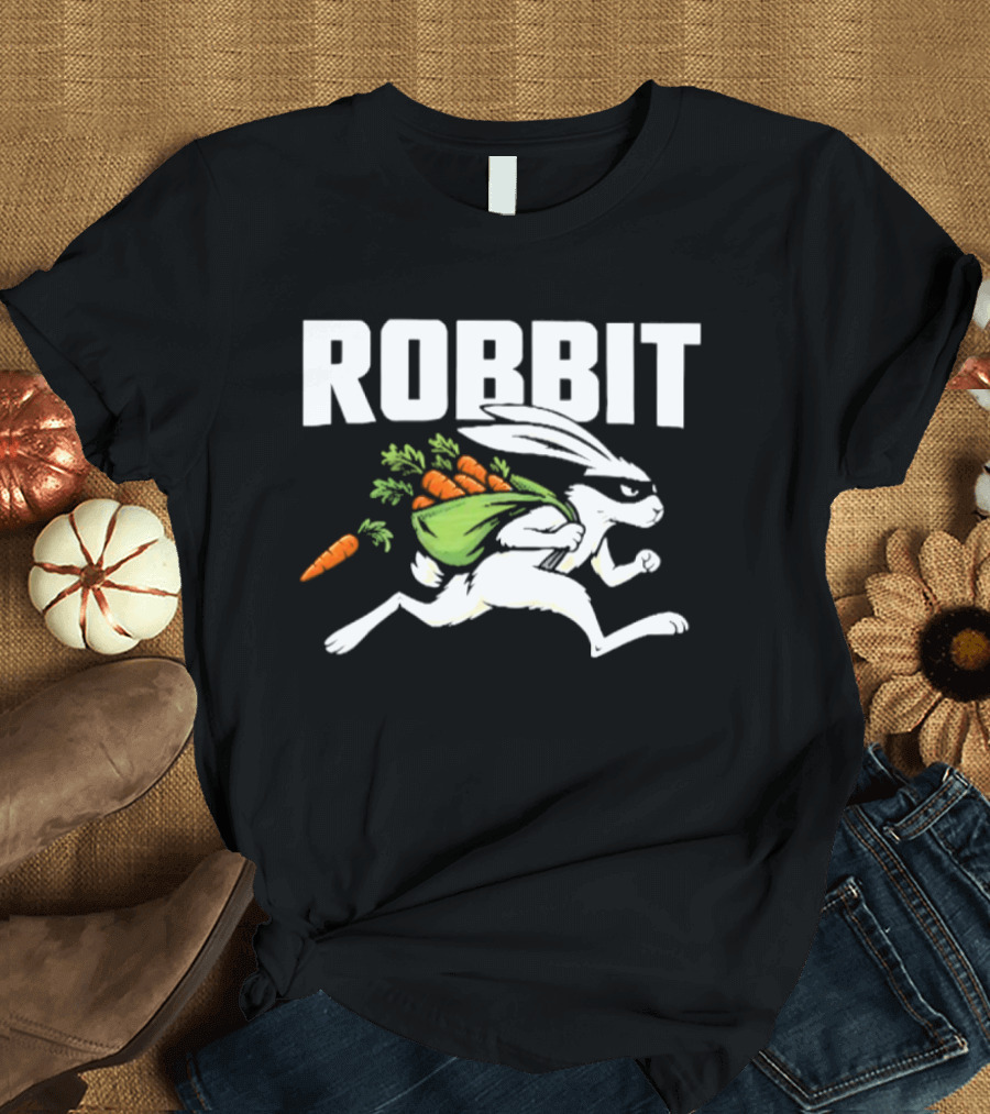 Robbit Rabbit Thief Robber Bunny With Carrots T-Shirt