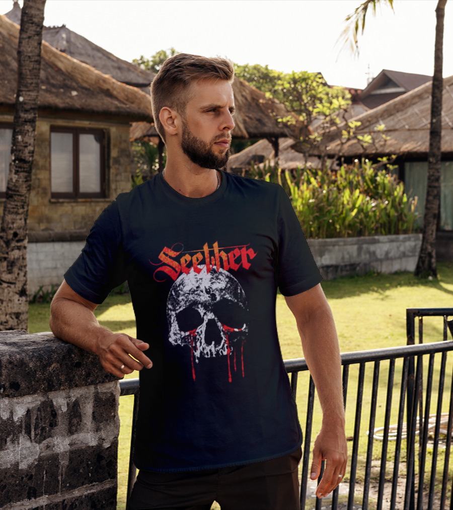 Seether Break The Cycle Tour 2026 North America Bloody Skull T-Shirt