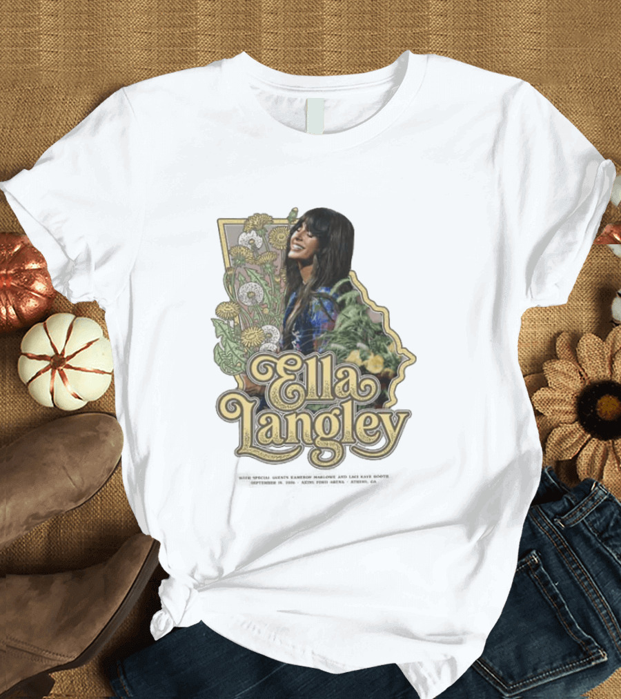 Ella Langley Akions Ford Arena 2026 Tour Athens GA September 18th Floral T-Shirt