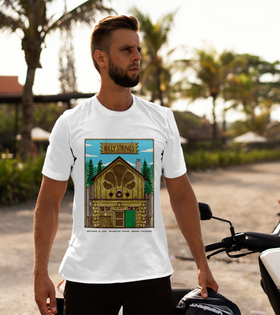 Billy Strings Fall Tour 2026 Paramount Theatre Denver September 20 Mike Tallman T-Shirt