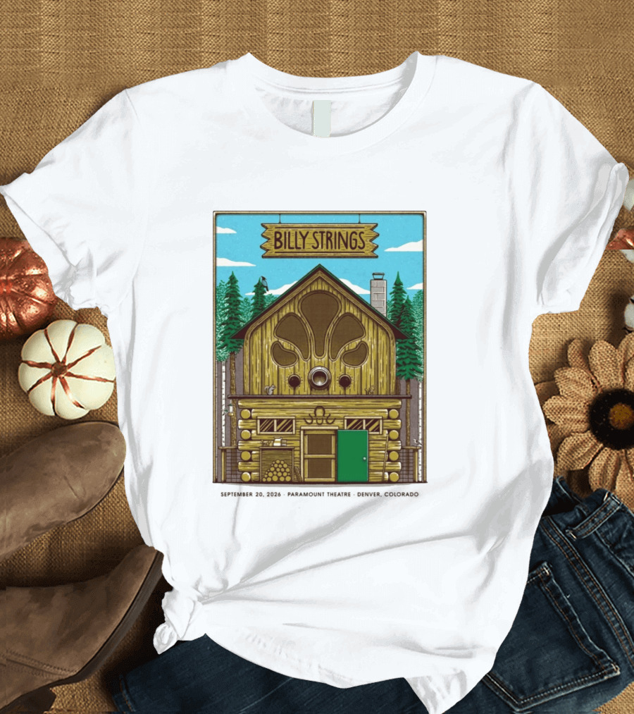 Billy Strings Fall Tour 2026 Paramount Theatre Denver September 20 Mike Tallman T-Shirt