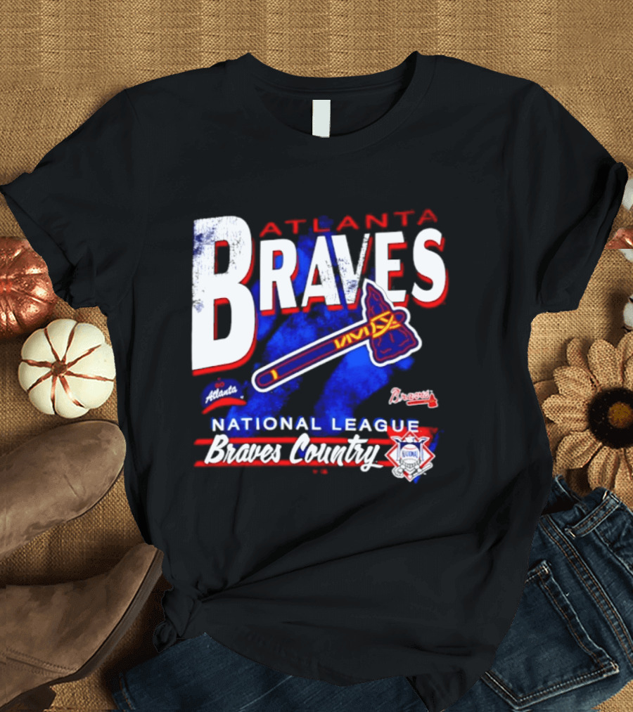 Atlanta Braves National League Braves Country Vintage Tomahawk Iconic Team Spirit T-Shirt