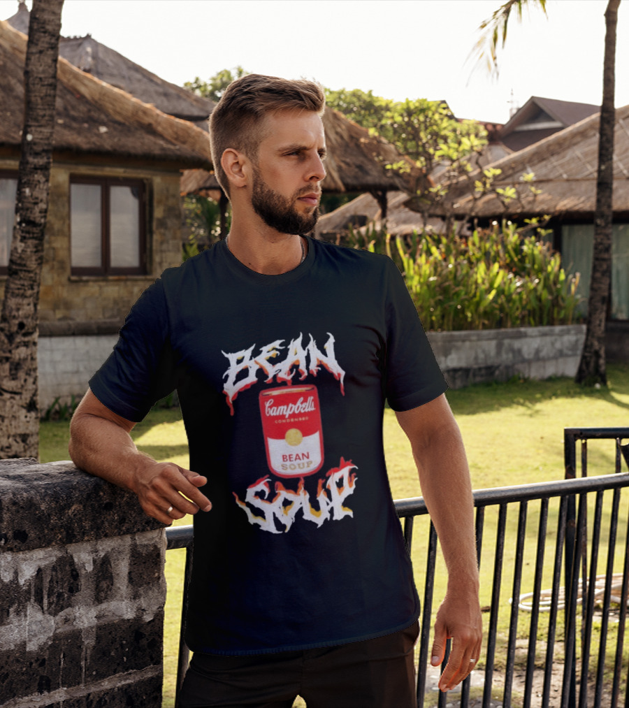 Campbell's Condensed Bean Soup Can With Flame T-Shirt