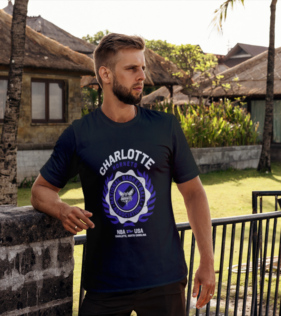 Charlotte Hornets NBA National Basketball Association Crest USA 2026 T-Shirt