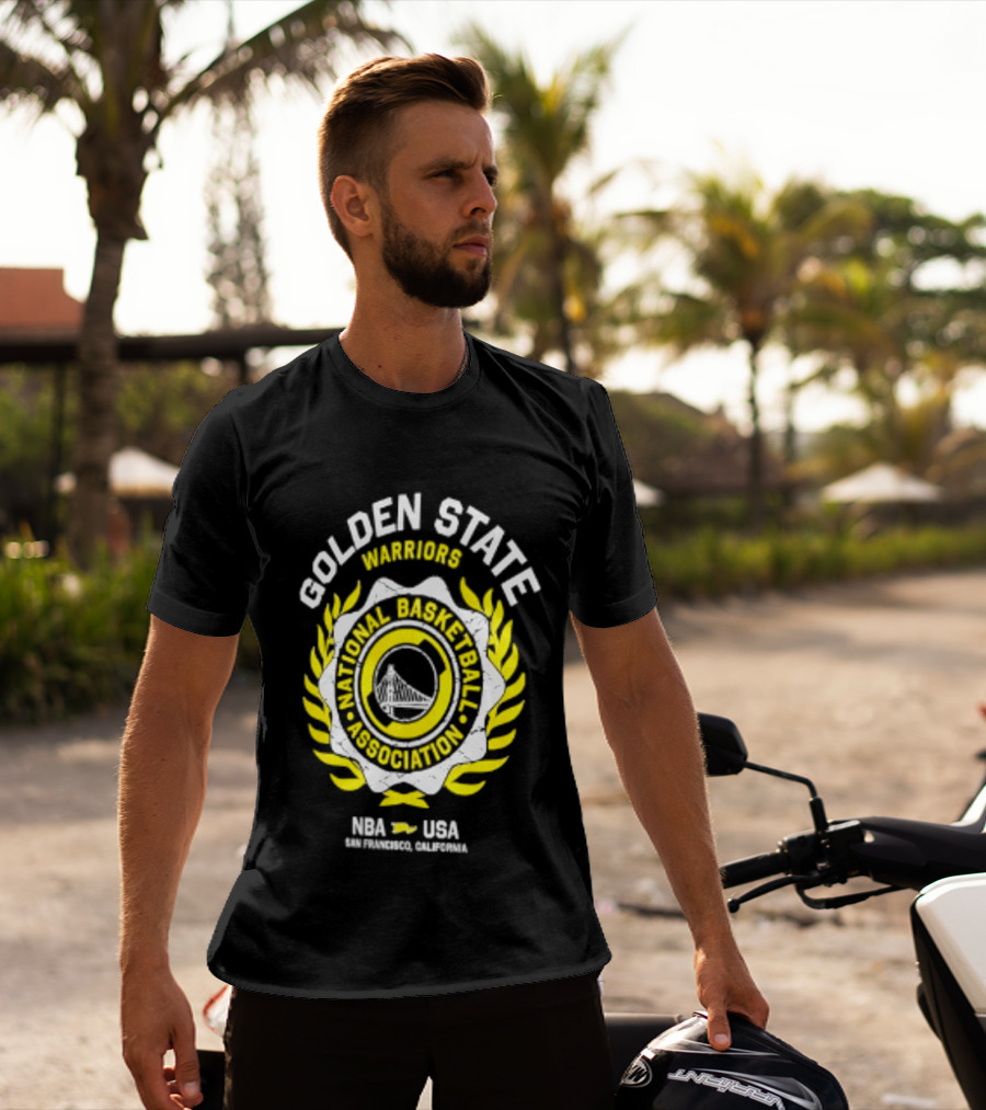 Golden State Warriors NBA USA National Basketball Association Laurel Crest Flocking 2026 San Francisco California T-Shirt