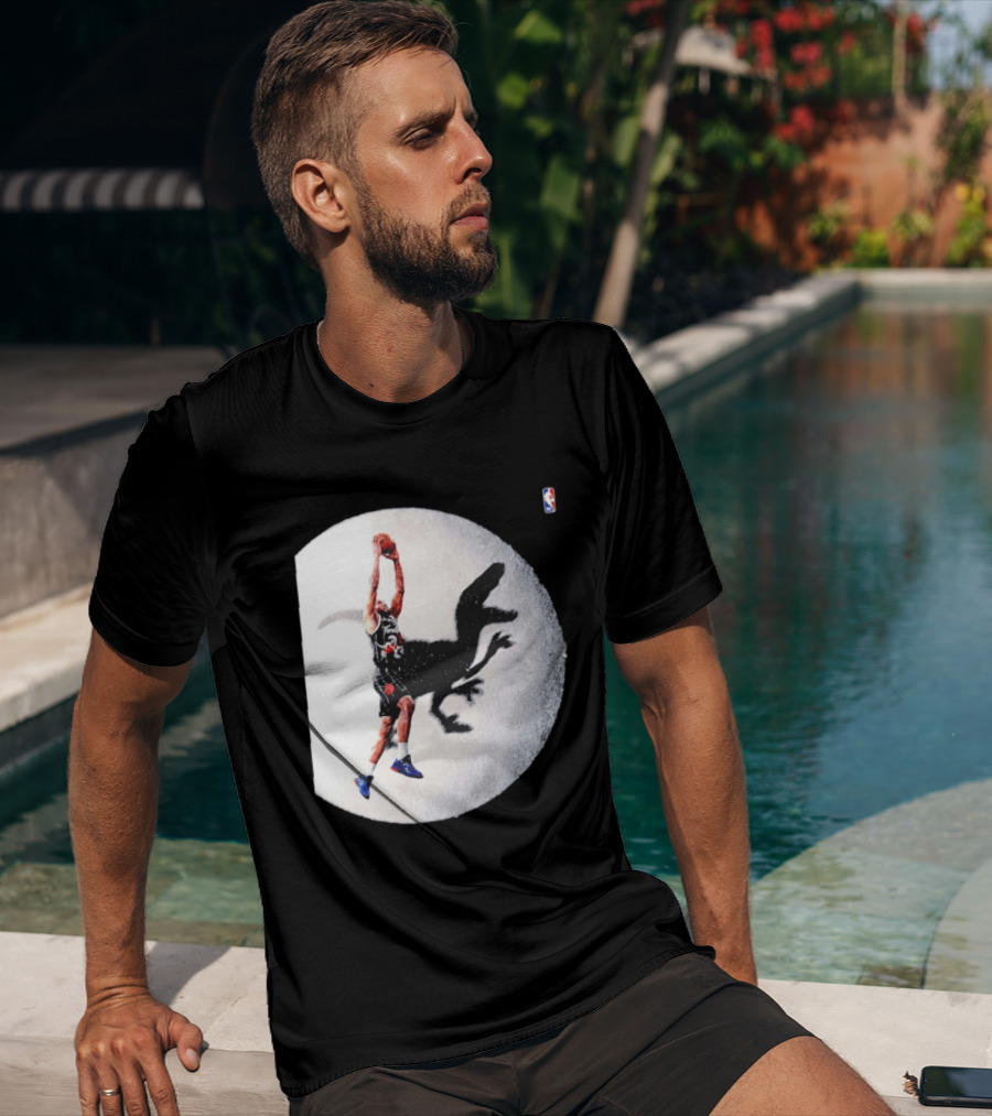 Kawhi Leonard Toronto Raptors Shadow Dunk With Raptor Silhouette Basketball T-Shirt