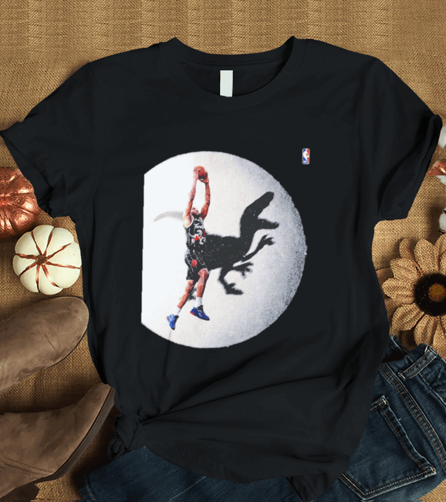 Kawhi Leonard Toronto Raptors Shadow Dunk With Raptor Silhouette Basketball T-Shirt