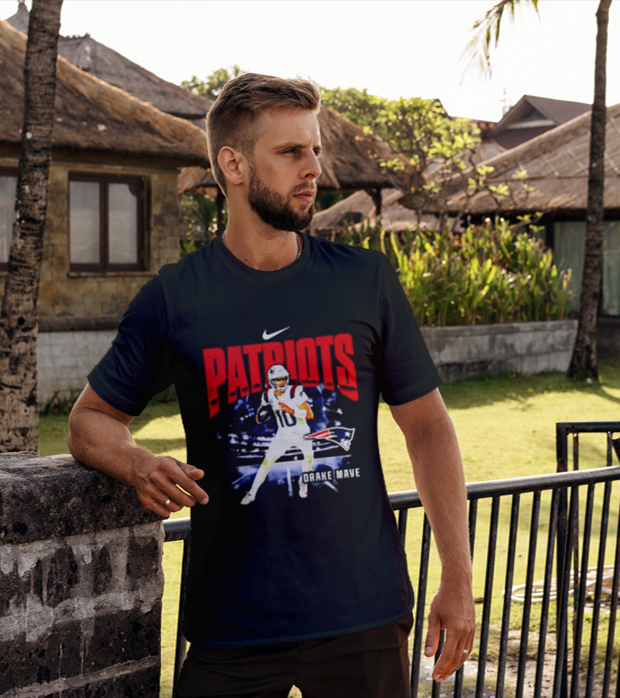 Nike Patriots Drake Maye Football Player Max90 T-Shirt
