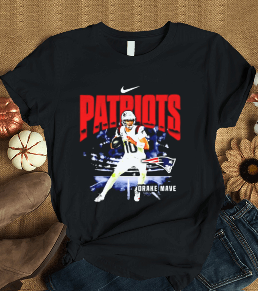 Nike Patriots Drake Maye Football Player Max90 T-Shirt