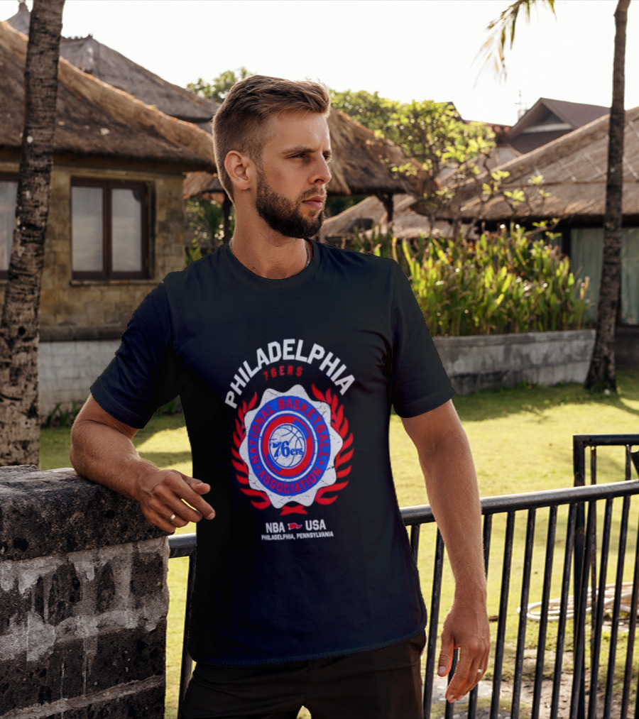 Philadelphia 76ers NBA USA National Basketball Association Laurel Crest 2026 T-Shirt
