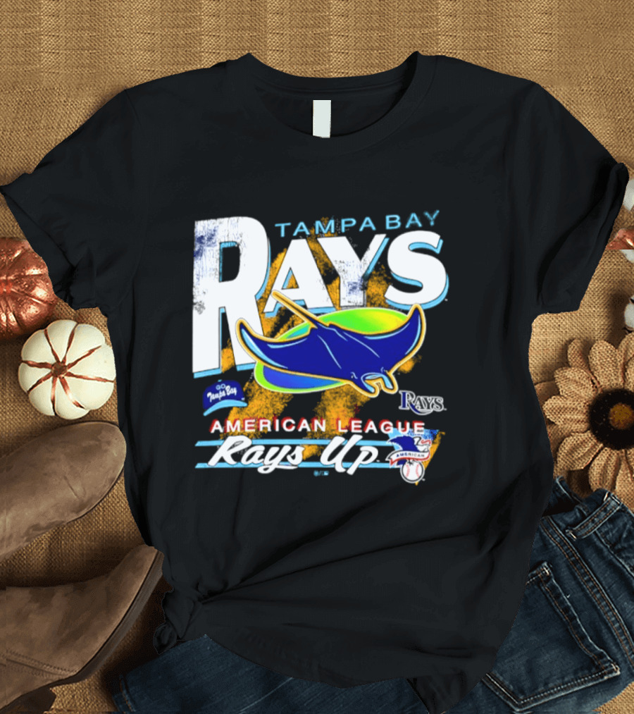 Tampa Bay Rays American League Rays Up Orange Stripe Manta Ray T-Shirt