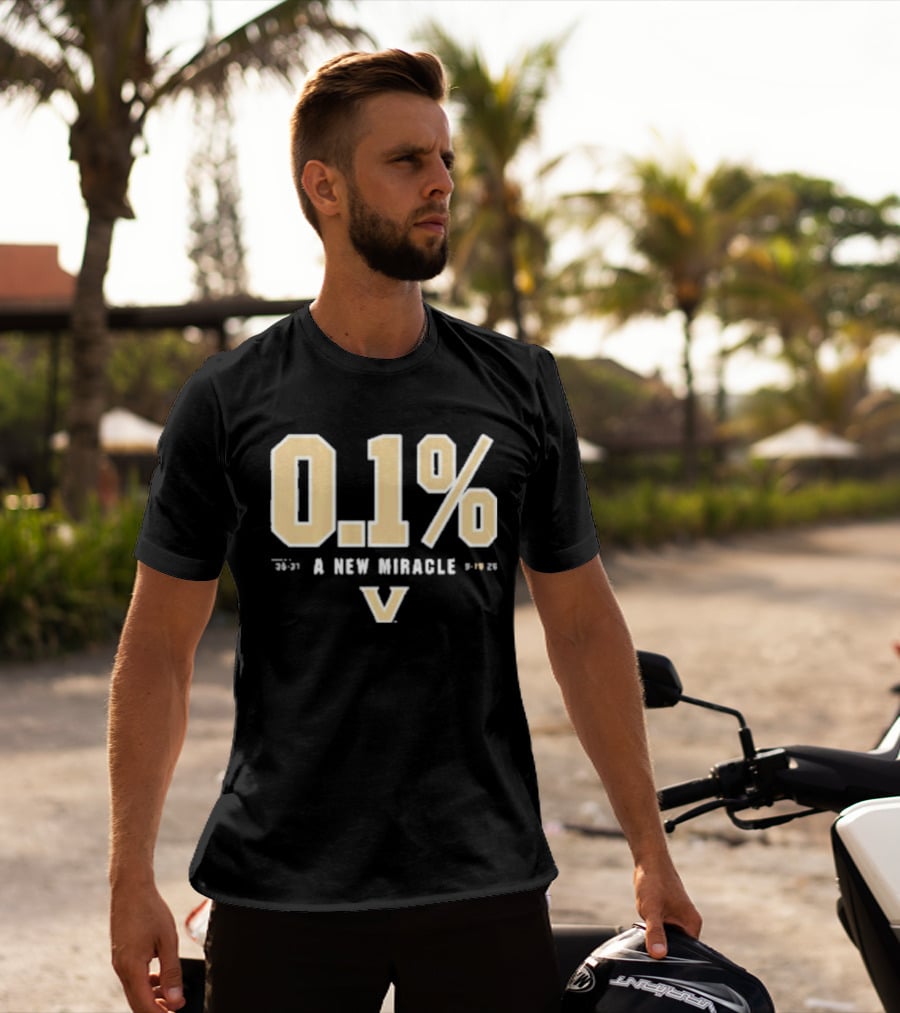 Vanderbilt Football Miracle 0.1% Victory 35 31 NC State T-Shirt