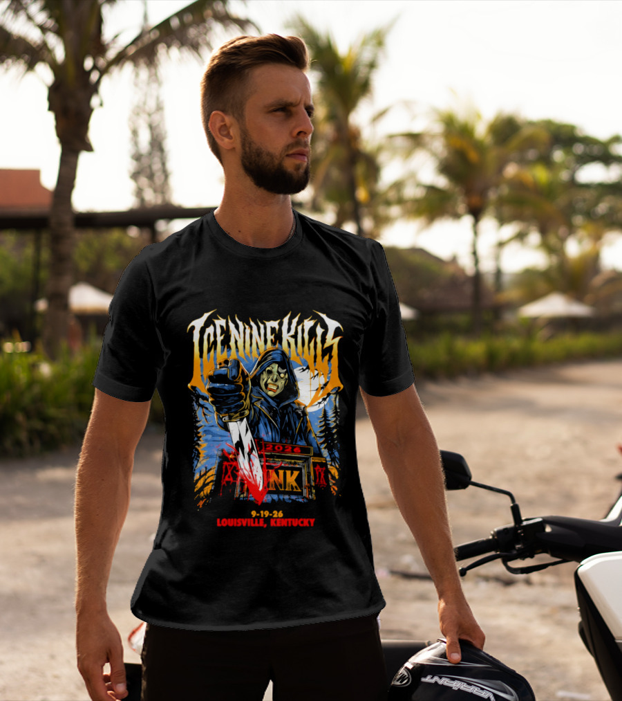 Ice Nine Kills Louisville Kentucky 2026 INK Blood Mask Tour T-Shirt