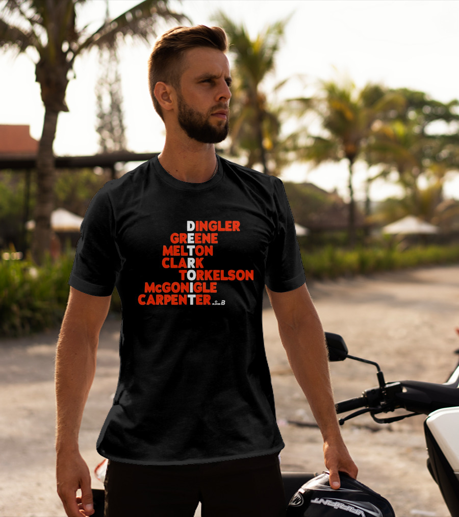 Detroit Baseball Players Names Dingler Greene Melton Clark Torkelson McGonigle Carpenter 2026 T-Shirt