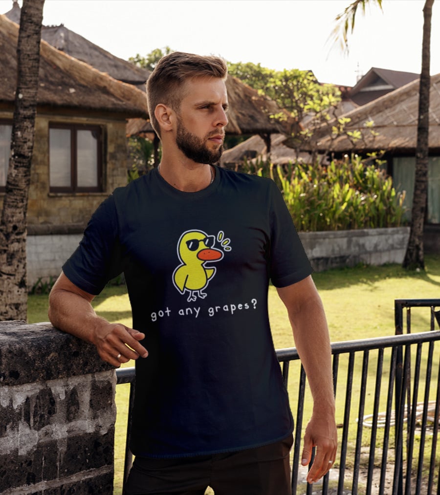 Got Any Grapes Duck Meme Sunglasses Quacking Drawing T-Shirt