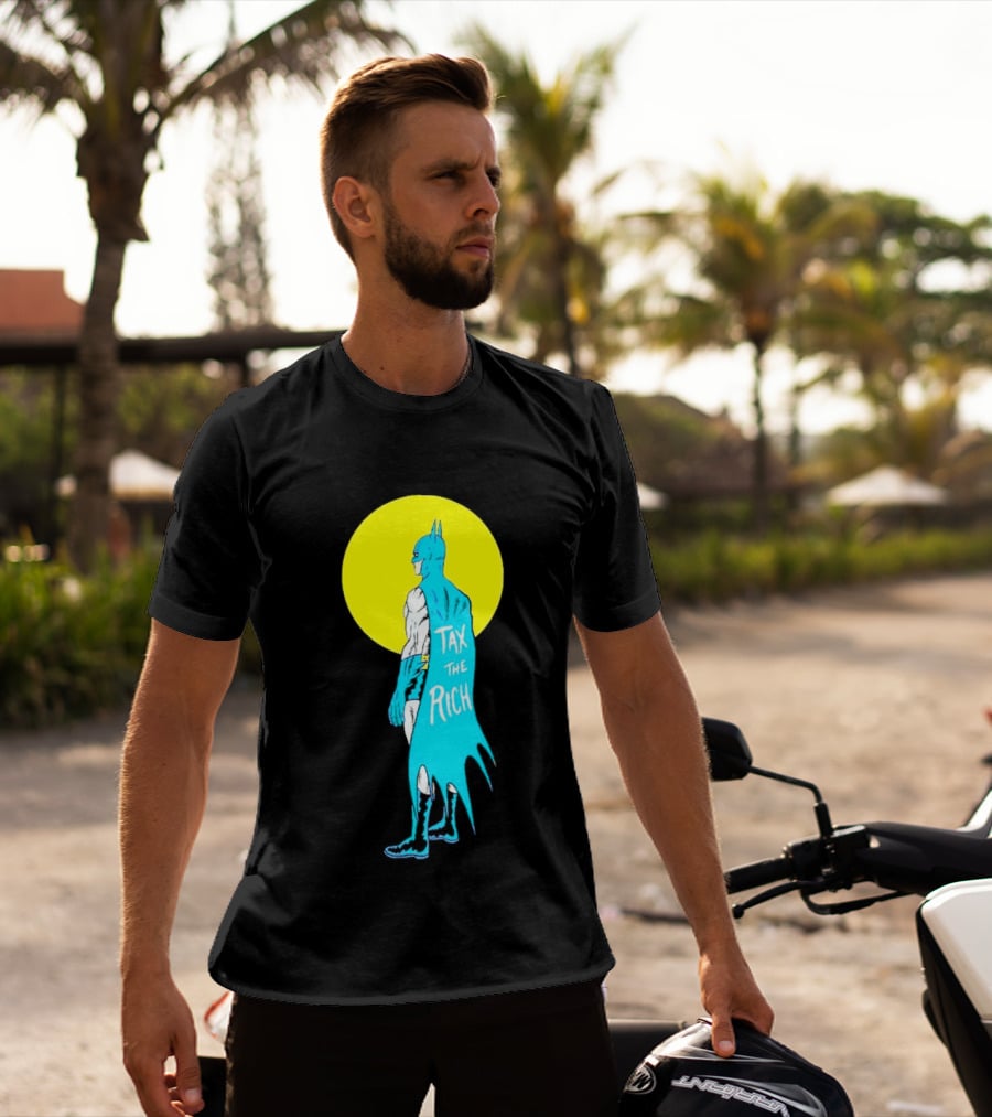 Tax The Rich Batman Yellow Moon T-Shirt
