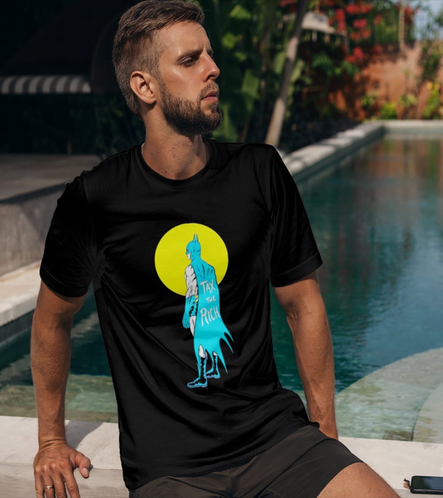 Tax The Rich Batman Yellow Moon T-Shirt