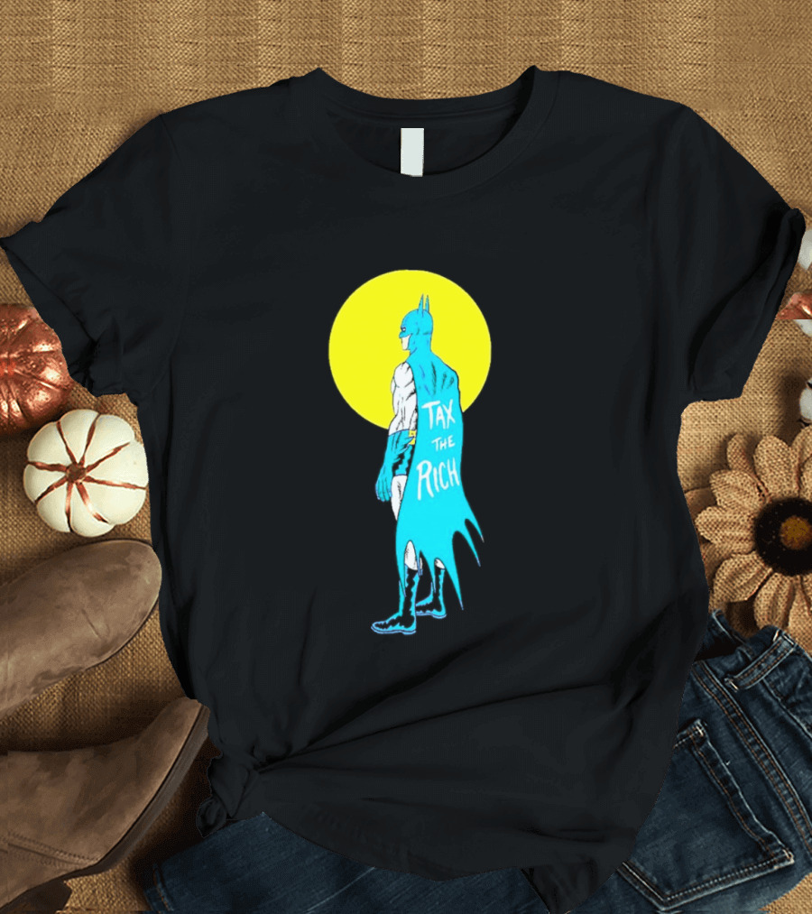 Tax The Rich Batman Yellow Moon T-Shirt