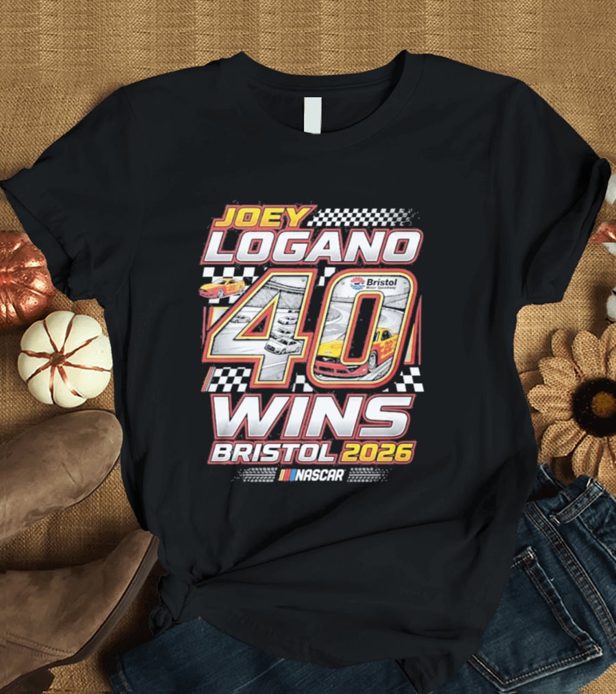 Joey Logano 40 Wins Bristol 2026 NASCAR T-Shirt
