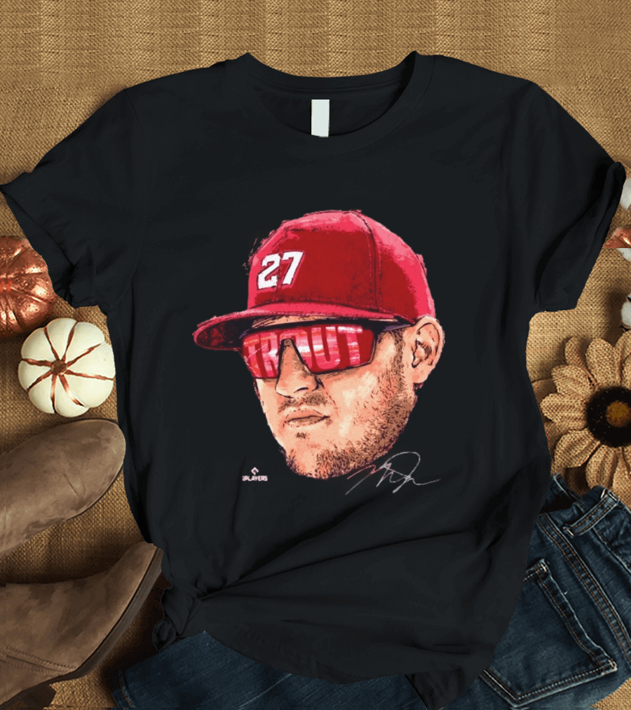 Mike Trout Los Angeles 27 Hat Reflective Sunglasses T-Shirt