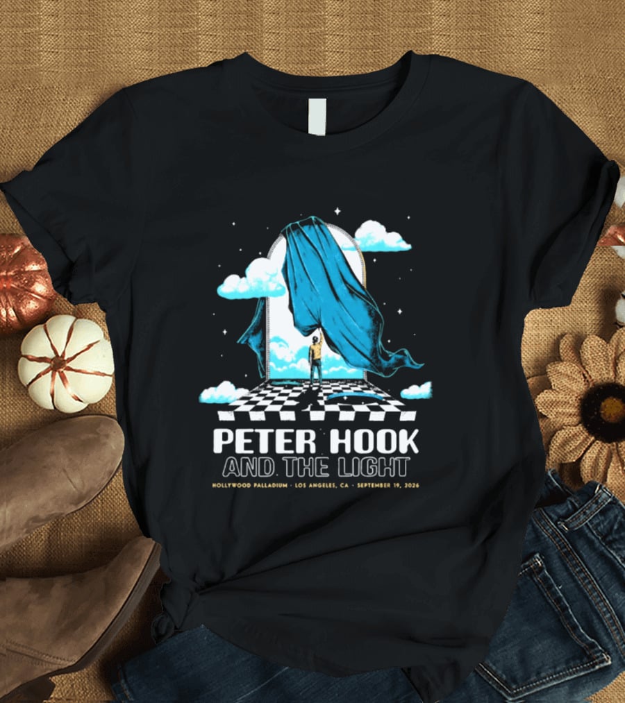 Peter Hook And The Light Hollywood Palladium Los Angeles September 2024 Checkerboard Clouds T-Shirt