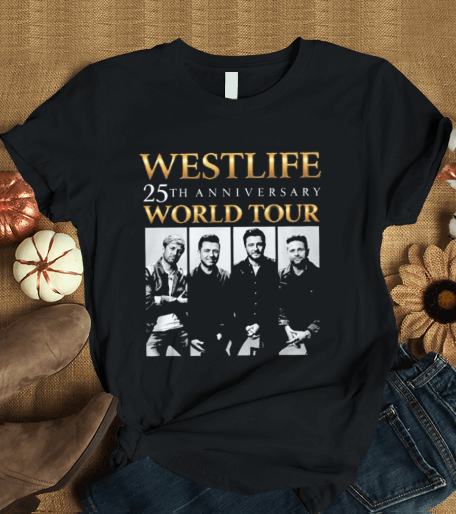 Westlife 25th Anniversary World Tour 2026 Schedule T-Shirt