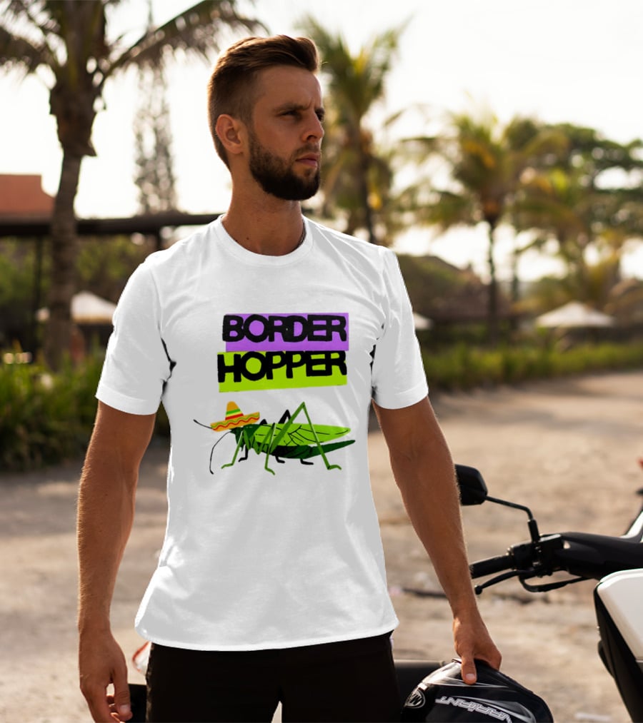 Border Hopper Sombrero Grasshopper T-Shirt