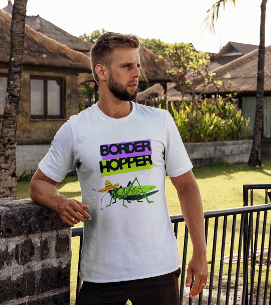 Border Hopper Sombrero Grasshopper T-Shirt