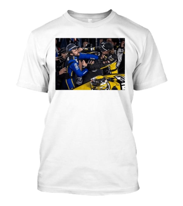 Carson Hocevar Vs Ryan Blaney NASCAR Fight Racing Rivalry Scene T-Shirt